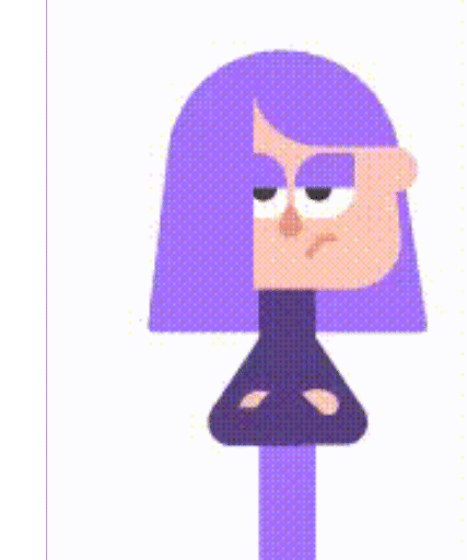 Unamused Purple Hair Girl