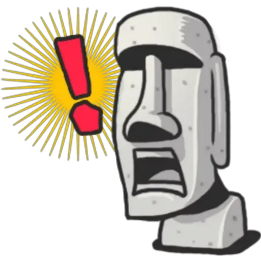 Surprised Moai Statue