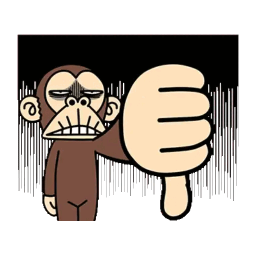 Monkey giving a thumbs down