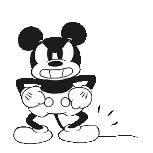 Mickey Mouse Ready to Fight