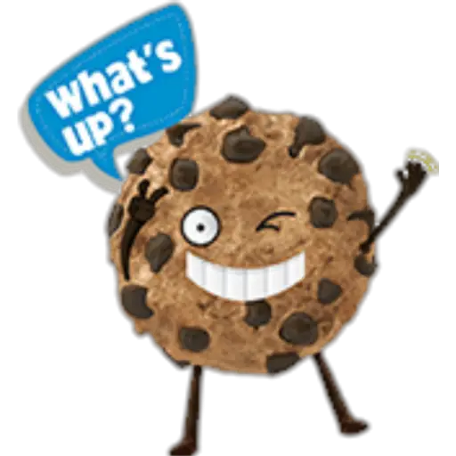 Winking Cookie Saying What's Up