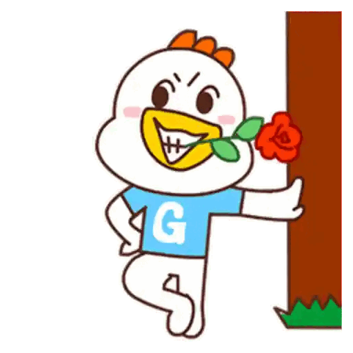 Flirty Chicken with Rose