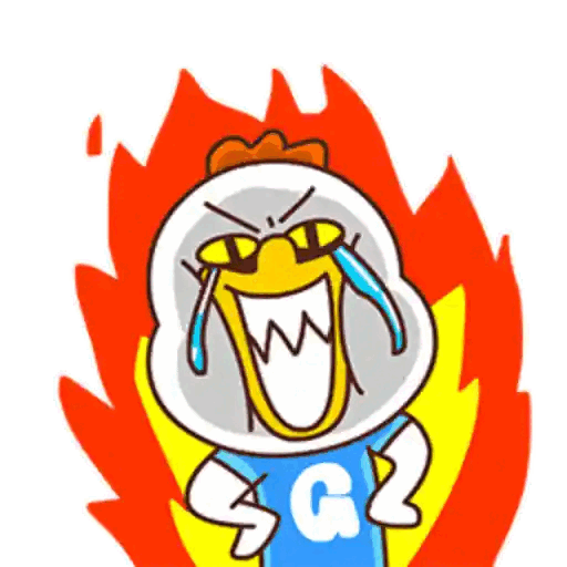 Laughing Rooster on Fire
