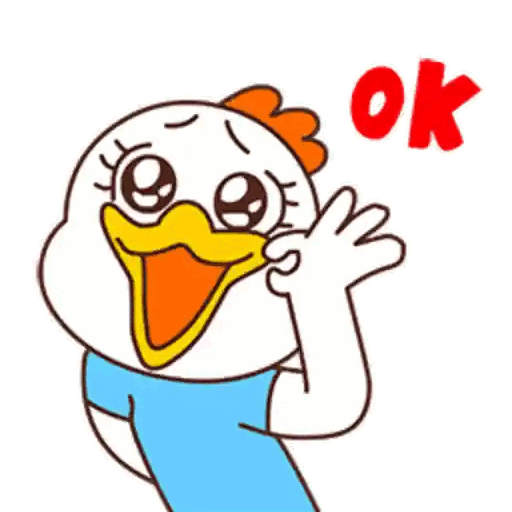 Cheerful Chicken Saying OK
