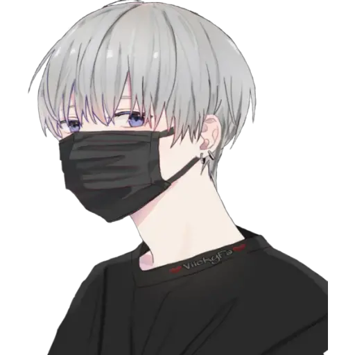 Anime Guy with Face Mask