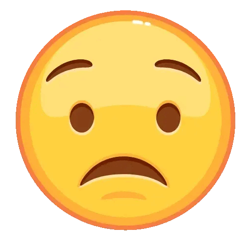 Worried Emoji Face