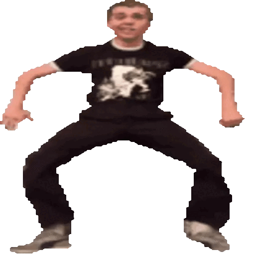Doing the goofy dance