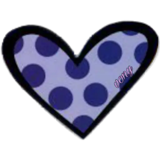 Polka Dot Heart Love