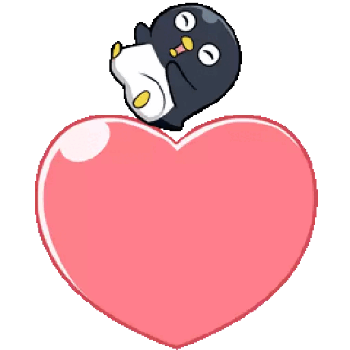 Penguin on a Heart
