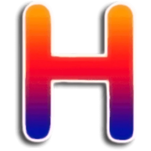 Gradient Letter H