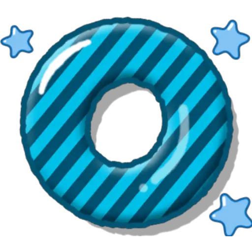 Striped Blue Donut