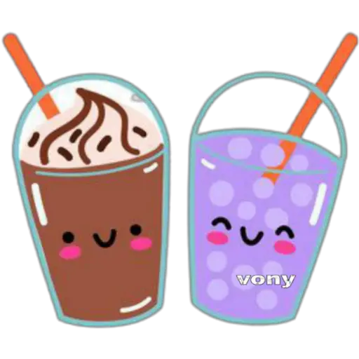 Cheerful Bubble Tea Duo