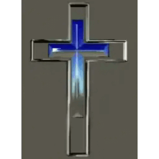 Blue Glowing Cross