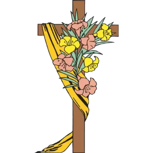 Floral Cross Emblem