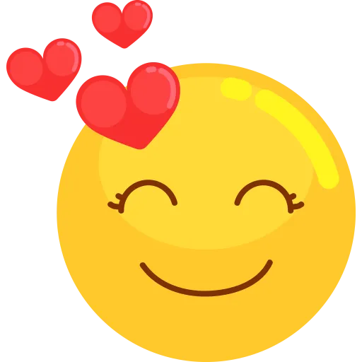 Smiling Emoji with Hearts