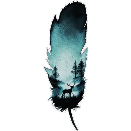 Mystical Forest in a Feather