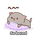 Bored cat lounging