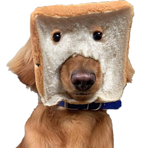 Dog with Bread Mask